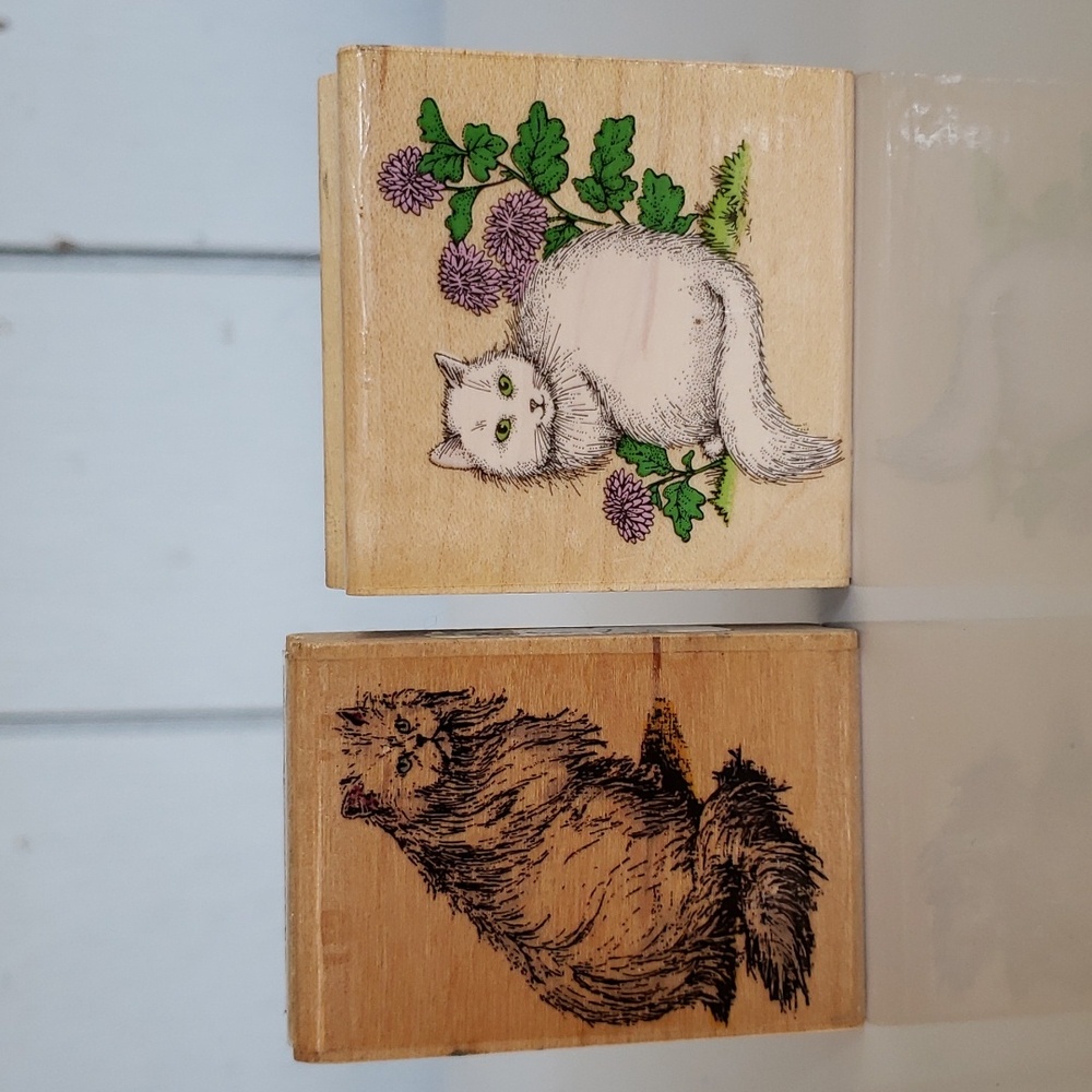 2 Cat Stamps Persian Cat